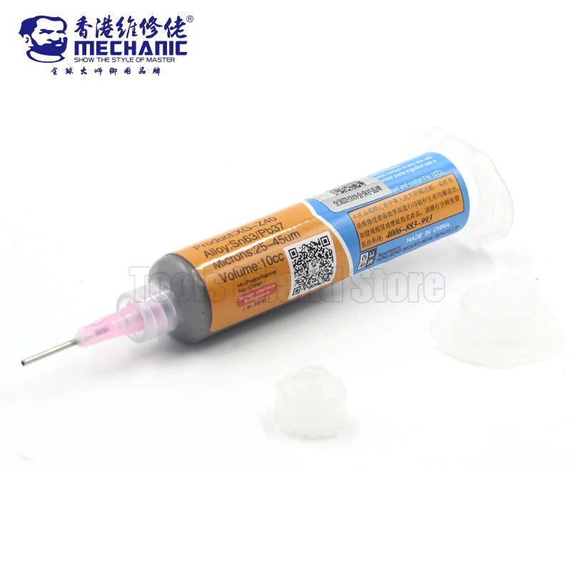 Механик 10 шт./лот XG Z40 припоя паяльной пасты поток Sn63/Pb37 25 45um шприц для PCB SMD