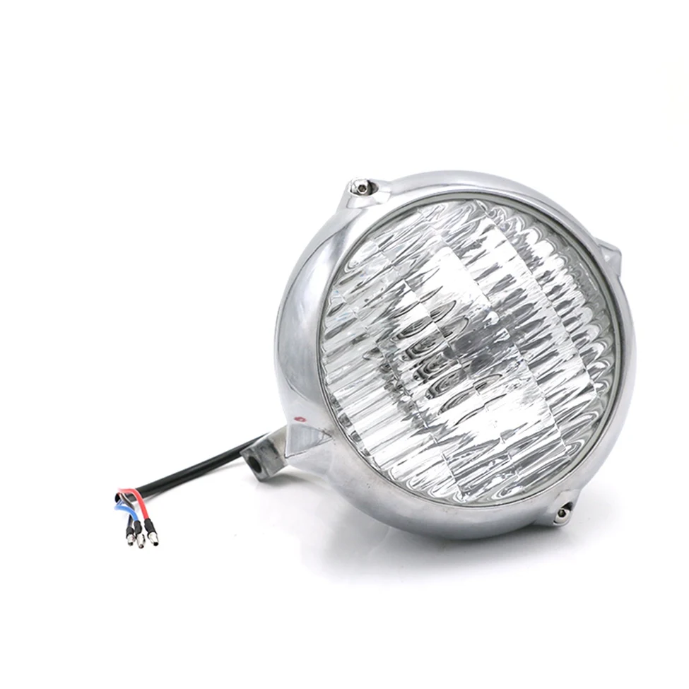 

Retro 35w Motorcycle Headlight Head Lamp Amber Halogen Front Light For Suzuki Yamaha Honda Cafe Racer
