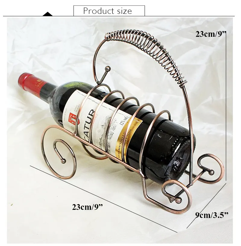 Stylish Wine Rack Iron Stand Bronze Metal Cage Process Plating Coated American Style Holder Craft Home Bar Decoration | Дом и сад