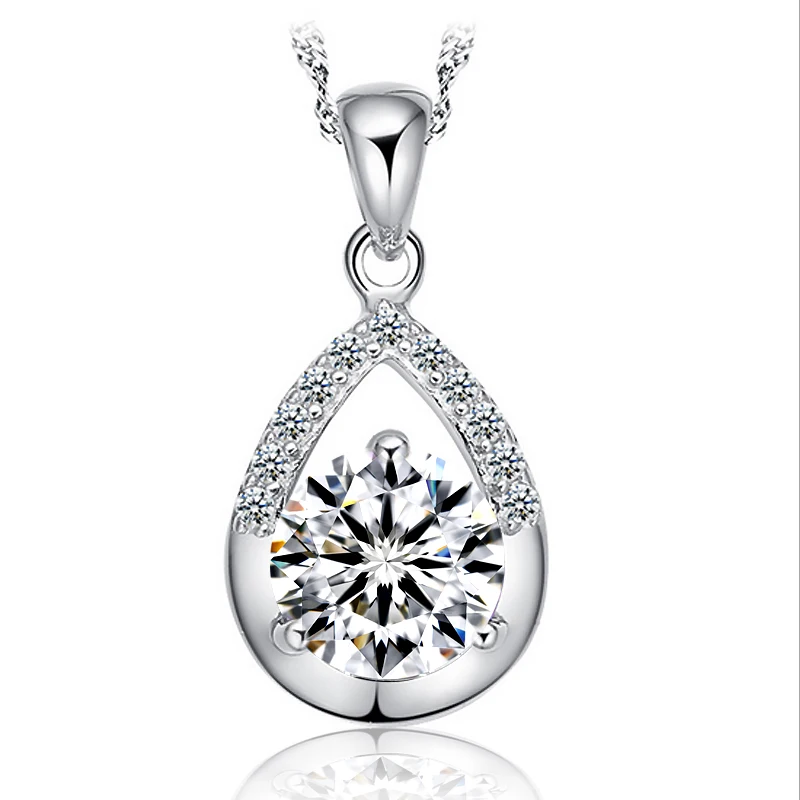 Женское ожерелье из серебра 925 пробы с фианитами|necklace lady|drop necklacefashion necklace |