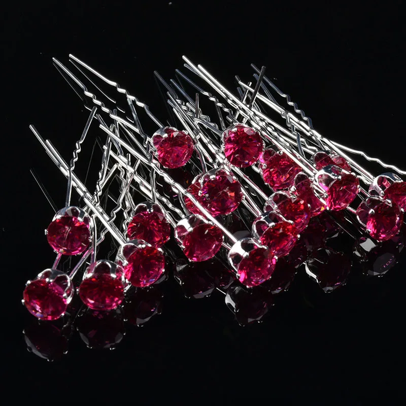 Fashion 10PCS/Set Hair Clip Hairpin Accessories Bride Crystal 10 Colors Elegant Top Grade Korean For Woman F |