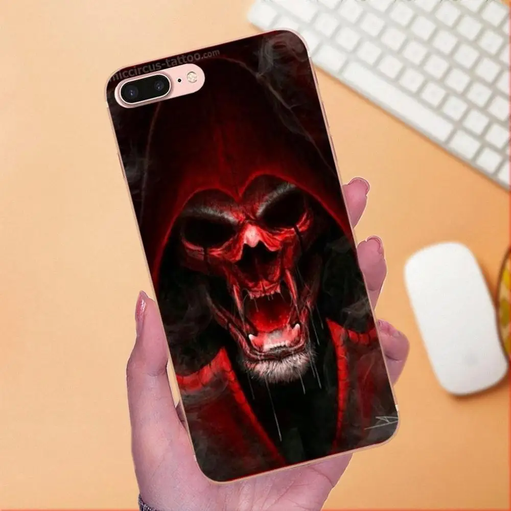 Grim Reaper принт черепа для Huawei P7 Honor 4C 5A 5C 5X 6 6C 6A 6X 7 7X 8 9 V8 V10 Y3II Y5II G8 Play Lite|Чехлы-накладки|