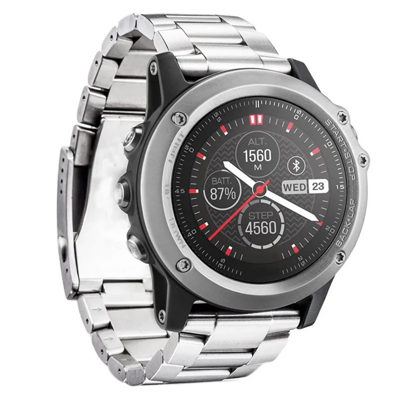 26 мм ремешок из нержавеющей стали для Garmin Fenix3 Смарт часы ремешок для Fenix 3 с инструментом серебро розовое золото черный цвет