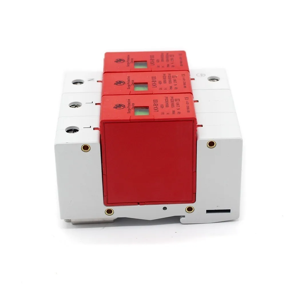 B100-3P 60KA ~ 100KA 385V AC 2P + N SPD дом Защита от перенапряжения Низковольтное устройство