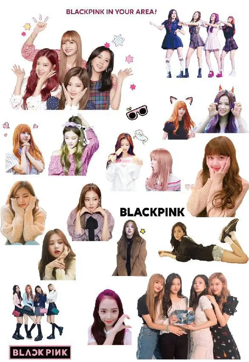 1 упаковка, K-POP, черные, розовые наклейки, JISOO, Дженни, роза, Лиза, бумажные канцелярские наклейки для фанатов, коллекция, подарок