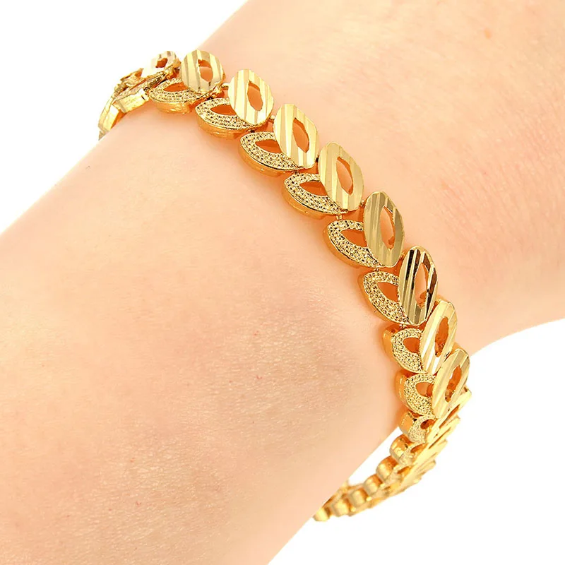 Style 4 Модный позолоченный браслет в стиле панк с бабочкой и сердцем, 24 K, медные браслеты и браслеты для мужчин и женщин, не выцветает - Окраска металла: Style 4