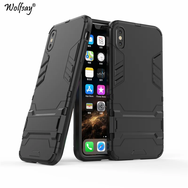 

Чехол для телефона iphone XS Max, чехол из ТПУ и поликарбоната с держателем для телефона, тонкая задняя крышка для iphone XS Max, чехол для iphone XS Max