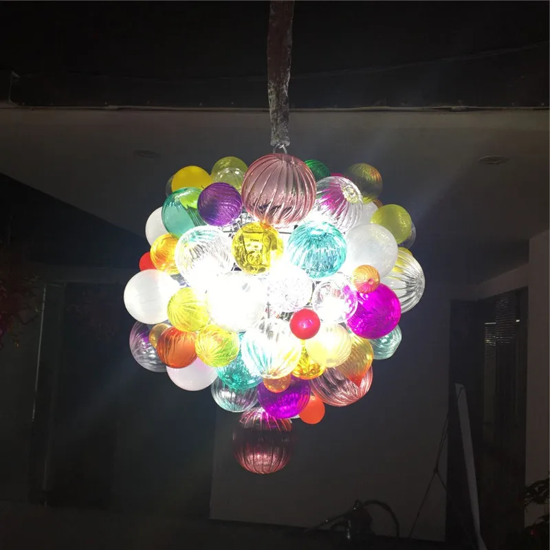 Красочные маленькие шары муранское стеклянное искусство Подвеска освещение