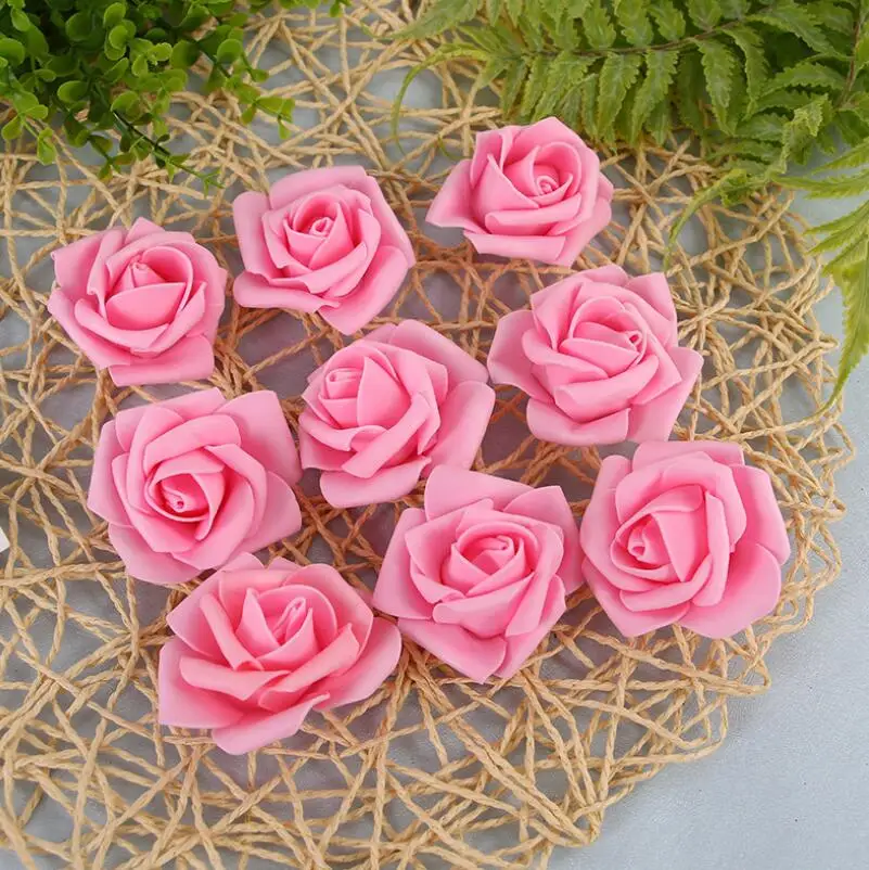 

6cm Single Foam Rose Flowers Stem in 12 Different Colors For Selection Wedding Flowers LX6285