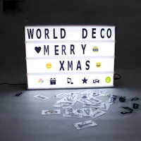 5 Packs A3 Cinematic letter light box with DIY alphabet cards Battery & power Operated window display
