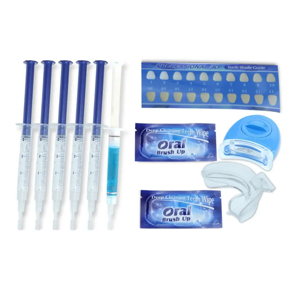 Professional Teeth Whitening Kit 4 Gel 1 LED White Tooth Bleach Blanchiment Dent Tanden Bleken Blanqueador Dental Care
Professional Teeth Whitening Kit 4 Gel 1 LED White Tooth Bleach Blanchiment Dent Tanden Bleken Blanqueador Dental Care