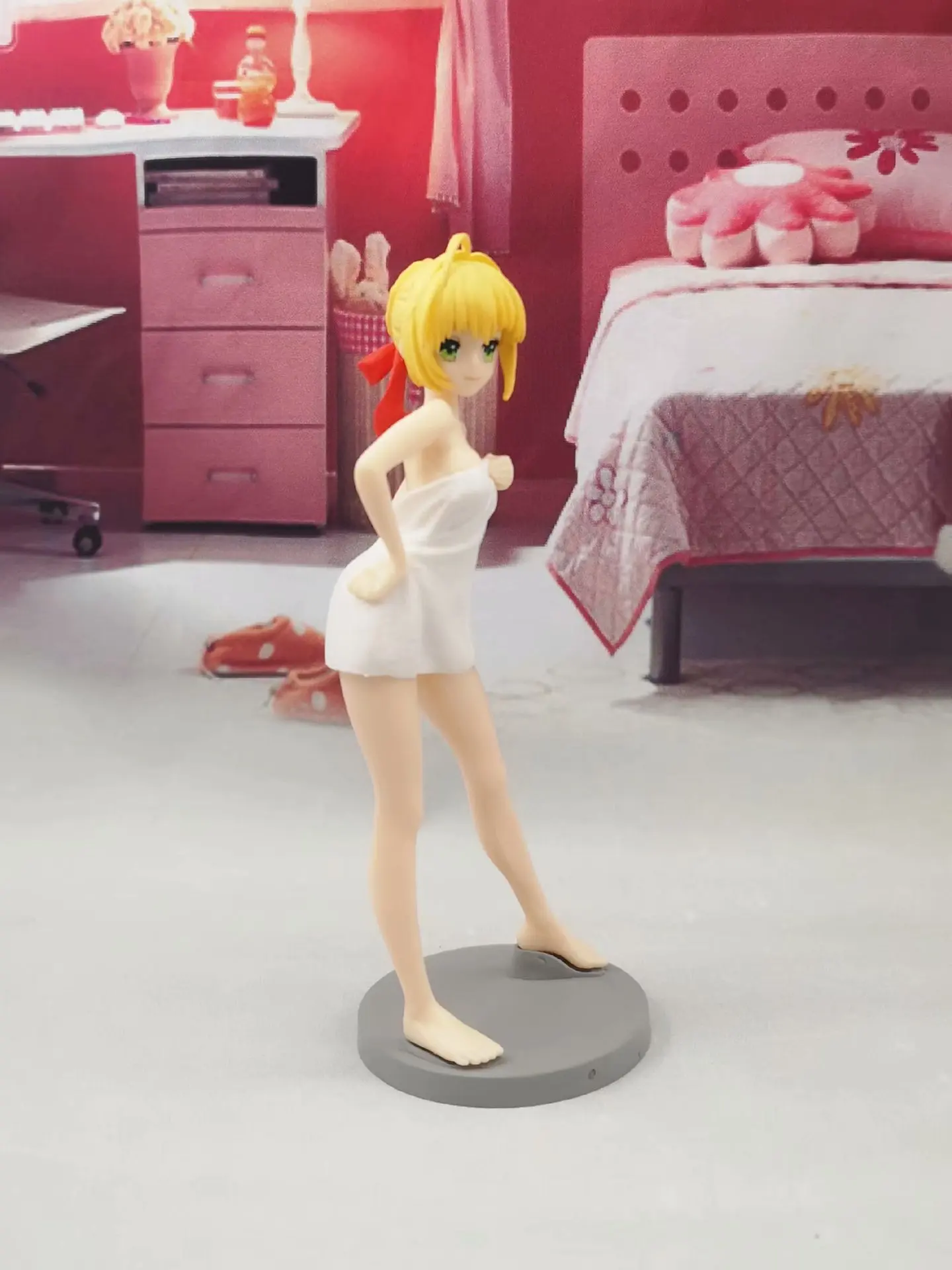 Аниме модель Fate/Ночной халат Nero Saber фигурки кукол Decoratoin коллекция Статуэтка
