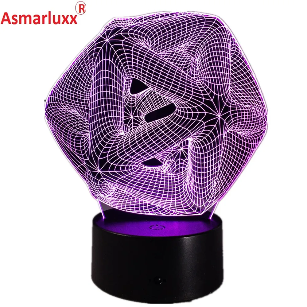 Абстрактный Графика 3D светодиодный светильник Иллюзия ночной Светильник акрил