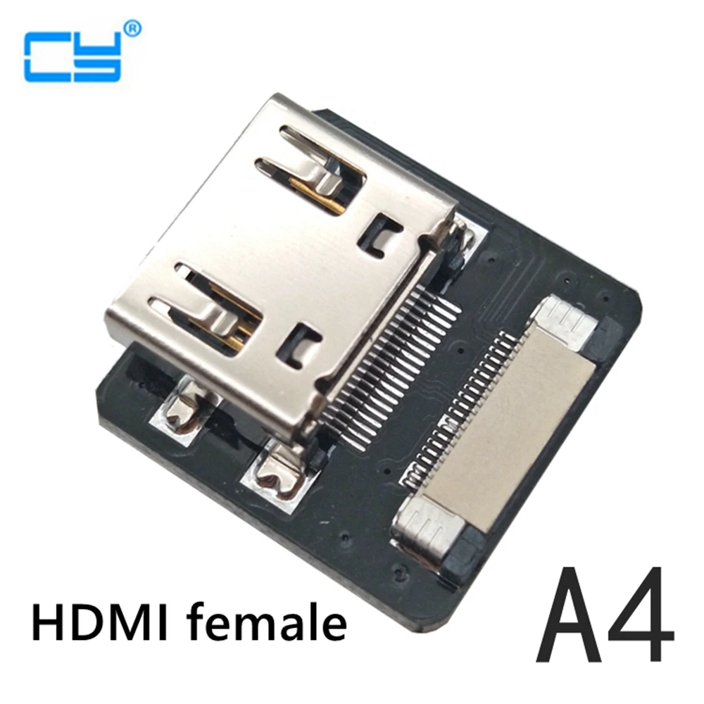 A4 FPV HDMI Женский адаптер для Micro вверх/вниз 90 градусов угол FPC кабель 20pin