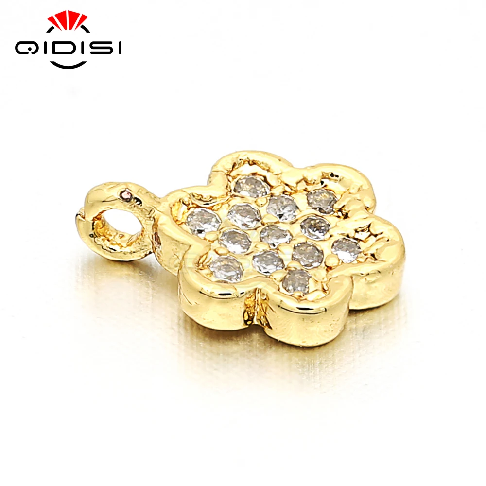 Flower Cubic Zirconia Necklace Pendant Accessories DIY Bracelet Pendants Copper Micro Sets | Украшения и аксессуары