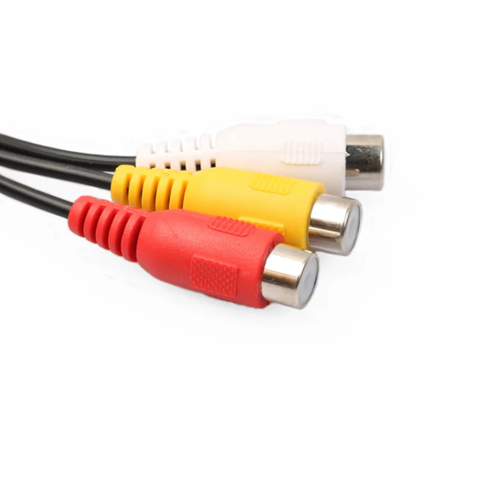 7 Pin To 3 RCA Женский RGB компонентный кабель адаптер Mini DIN S видео Male для DVD/tv/HD tv/CD 1214 #2| |