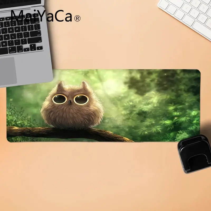 MaiYaCa забавная сова животное мышь коврик геймерская игра коврики резиновые мыши Прочный Коврик для мыши на стол - Цвет: LockEdge 30X90cm