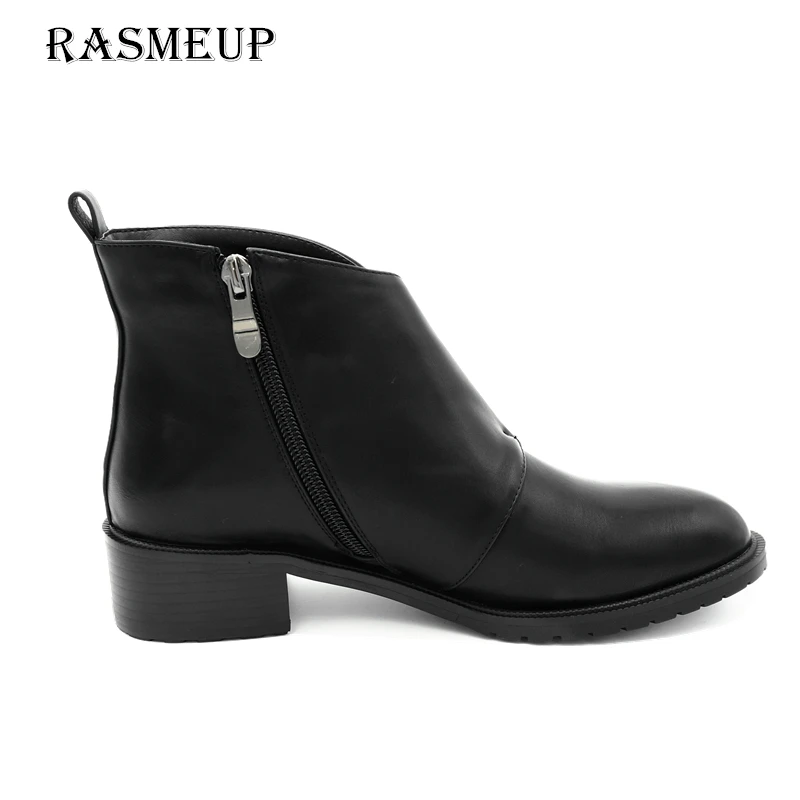 RASMEUP/распродажа женские ботинки Челси с вышитыми цветами модная кожаная обувь на