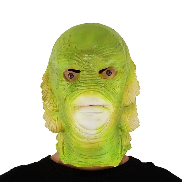 Fish monster Милый мультфильм животное Ленивец Глава латекс маска полный уход за кожей лица Хэллоуин маскарад партии нарядное платье маскарадный костюм - Цвет: Fish monster