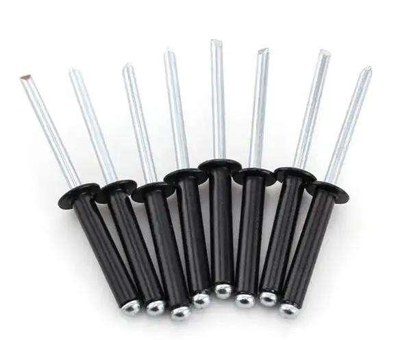 100 шт M5x10 черный алюминиевый поп слепой заклепки ядро потянув украшения