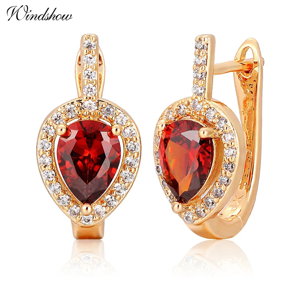 Женские круглые серьги-кольца с фианитом AAA золотистые модные ювелирные изделия