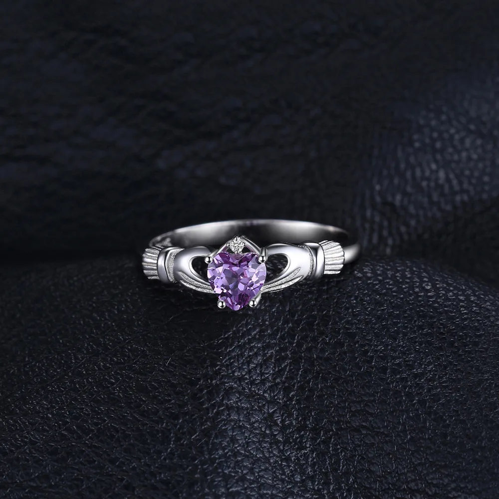 Jewelrypalace Александрит сапфир ирландский Клэдда кольцо Твердые 925 серебро Мода