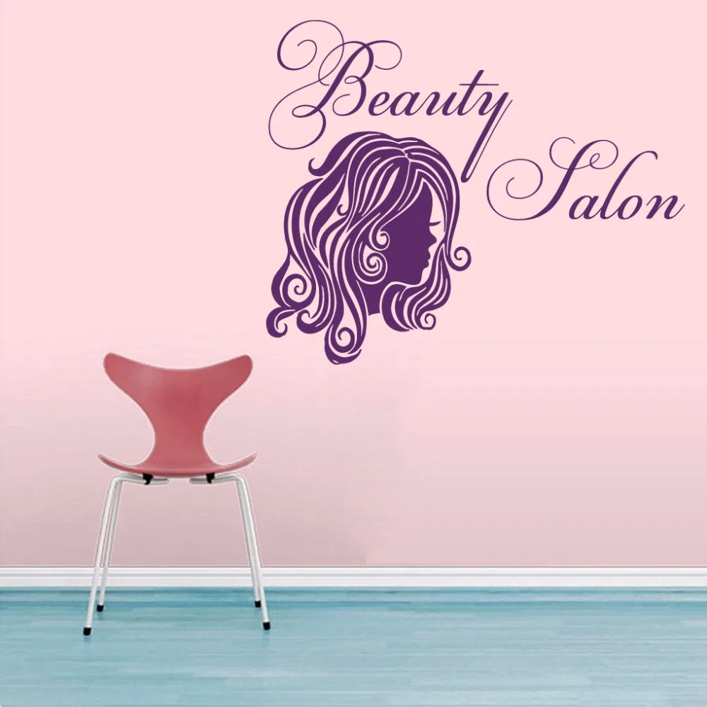 Beauty Salon Vinyl Wall Decal Sexy Girl Quote Lettering Art Sticker Shop Hair Spa Decoration | Дом и сад