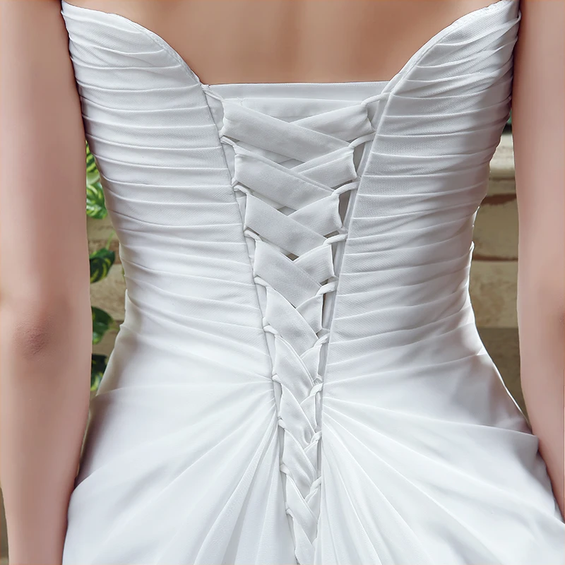

robe de soiree With Sleeveless Chiffon Train Strapless Evening Dress Oman White Pearls Ribbons Prom Dress Formal Evening Gown