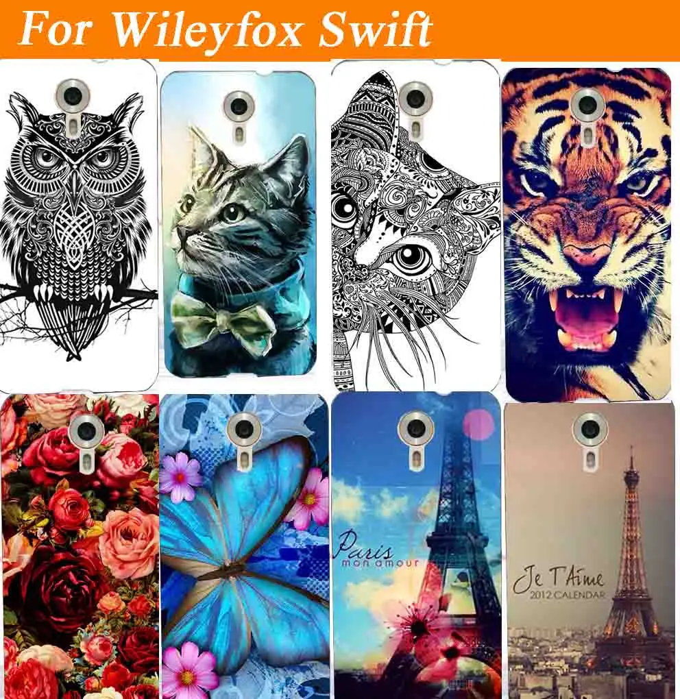 14 узоров красивые розовые цветы чехол из ТПУ для Wileyfox Swift Новый Четкий принт