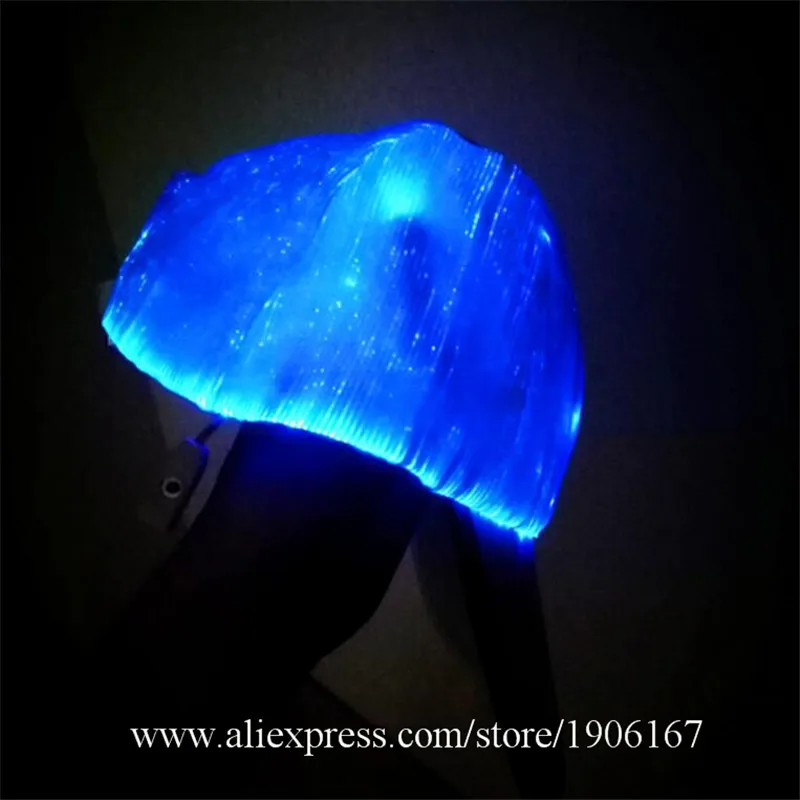

New Design LED Luminous Growing Flashing Cap Led Fiber Optic Lighting Hat Halloween Christmas Headwear Party Dancing Bar DJ Hat