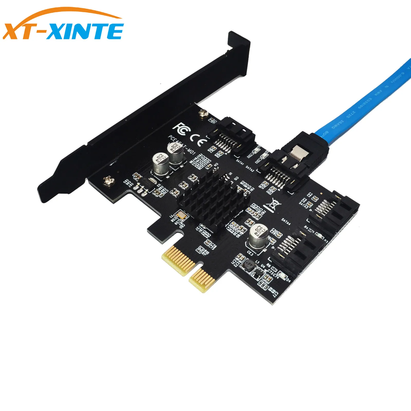 PCI-e для SATA 3,0 4 порта 6G плата расширения PCIE SATAIII 3,0 адаптер конвертер для HDD SSD IPFS для Marvell 88SE9215