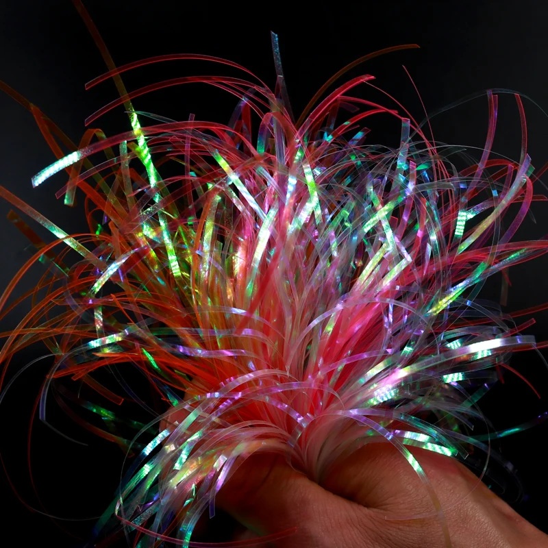 

2Bag 2mm UV Flashabou Holographic Tinsel Stonefly Nymph Back Jig Body Wrap Lure Fishing Fly Tying Material