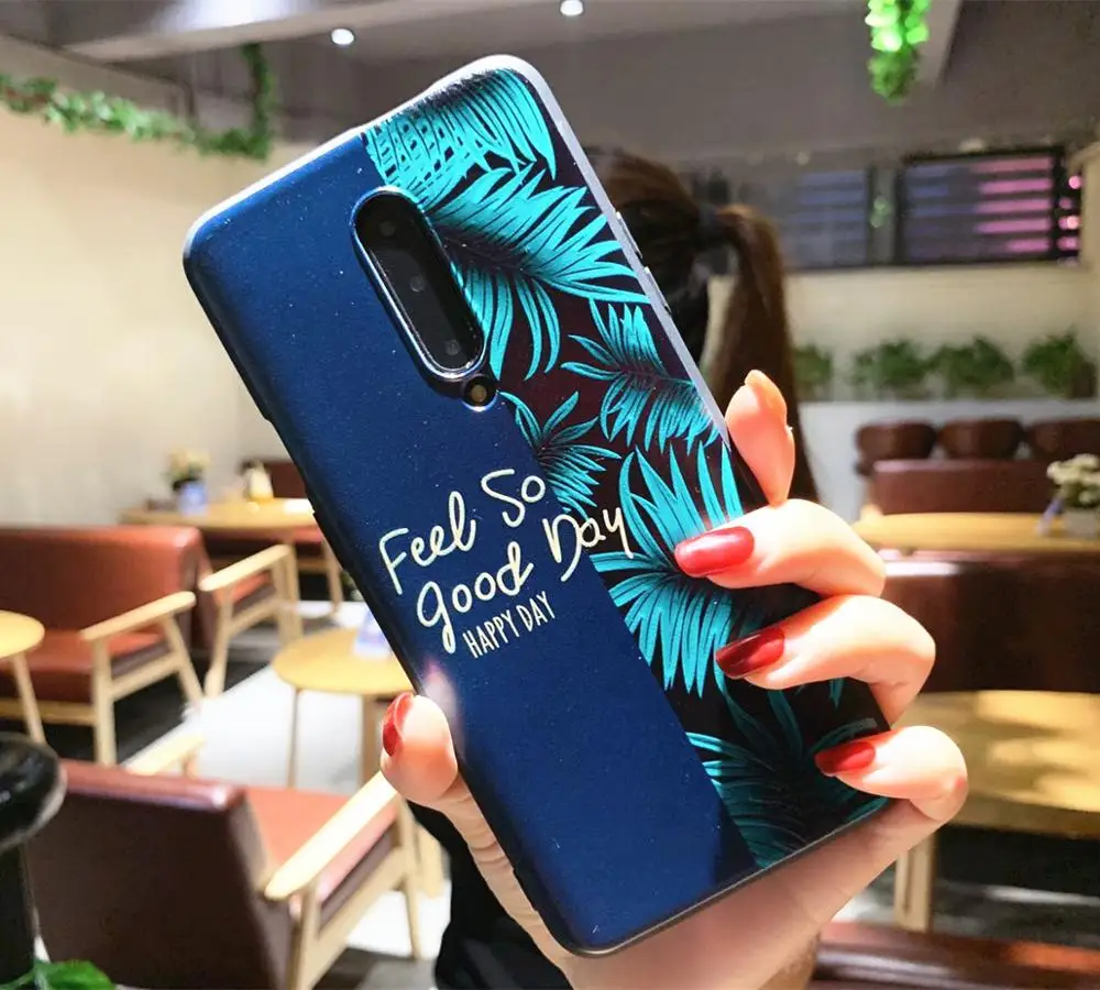 Чехол для Oneplus 7 pro 3d рельефный узор новый дизайн Мягкая силиконовая задняя крышка