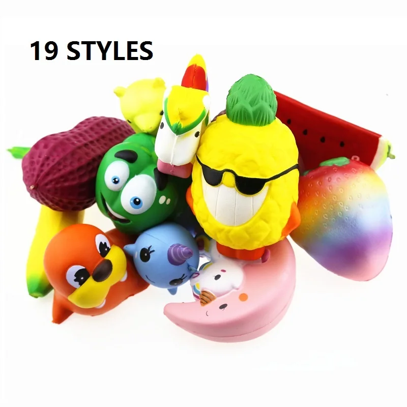 19 видов стилей хлеб Jumbo Squishy медленно Восстанавливающий форму мягкий