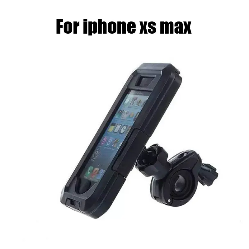 for iphone xs max Держатель для телефона мотоцикла, поддержка мобильного телефона для iphone XS MAX XR, водонепроницаемая сумка, руль, держатель для велосипеда, подставка для iphone 5s, 6 S, 7, 8 Plus - Цвет: for iphone xs max