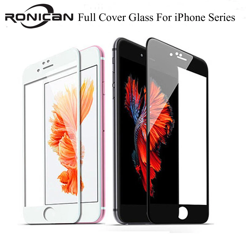 3D 9H Full Coverage Cover Tempered Glass For iPhone 6 6s 7 8 Plus 5 5S SE Screen Protector Protective Film on iPhone X XS Max XR