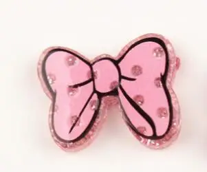 25X20mm 20Pcs Cute Minnie Bow Tie Planar Resin Cabochons FlatBack DIY Accessories For Phone Case Kids Charms Scrapbook Buttons - Metal color: 25X20mm