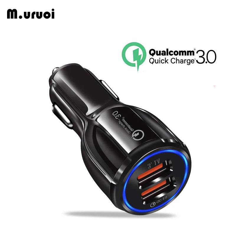Автомобильное зарядное устройство USB M.uruoi быстрая зарядка 3 0 2 для телефона с
