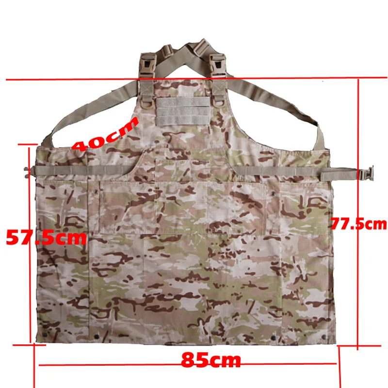 

Unisex Sleeveless Tactical Vest Apron Pinafore Camo Technician Mechanic Apron Military Working Multi-pockets Molle Release Apron