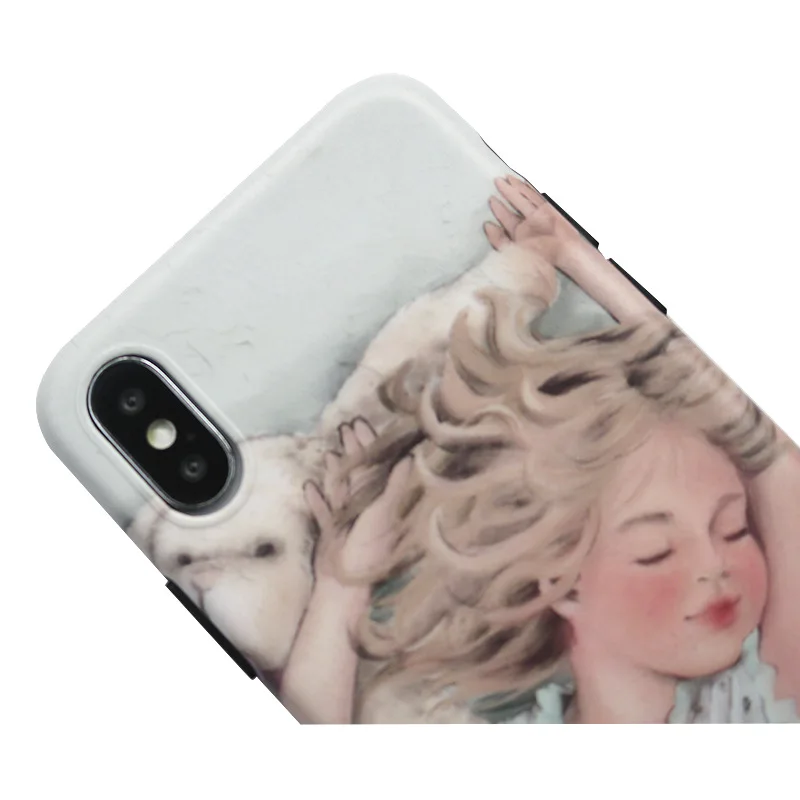 Applicable European and American Little Princess Apple Xs Mobile Shell Cute Girl iPhone8/7Plus/XSmax/Xr Soft Silicone Phone Case | Мобильные