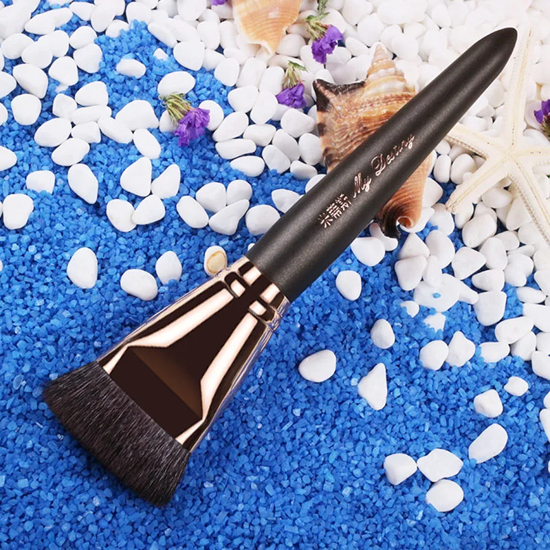 MyDestiny makeup brush-Professional flat base foundation&ampbronzing brush-high quality goat hair cosmetic tools tools024 | Красота и