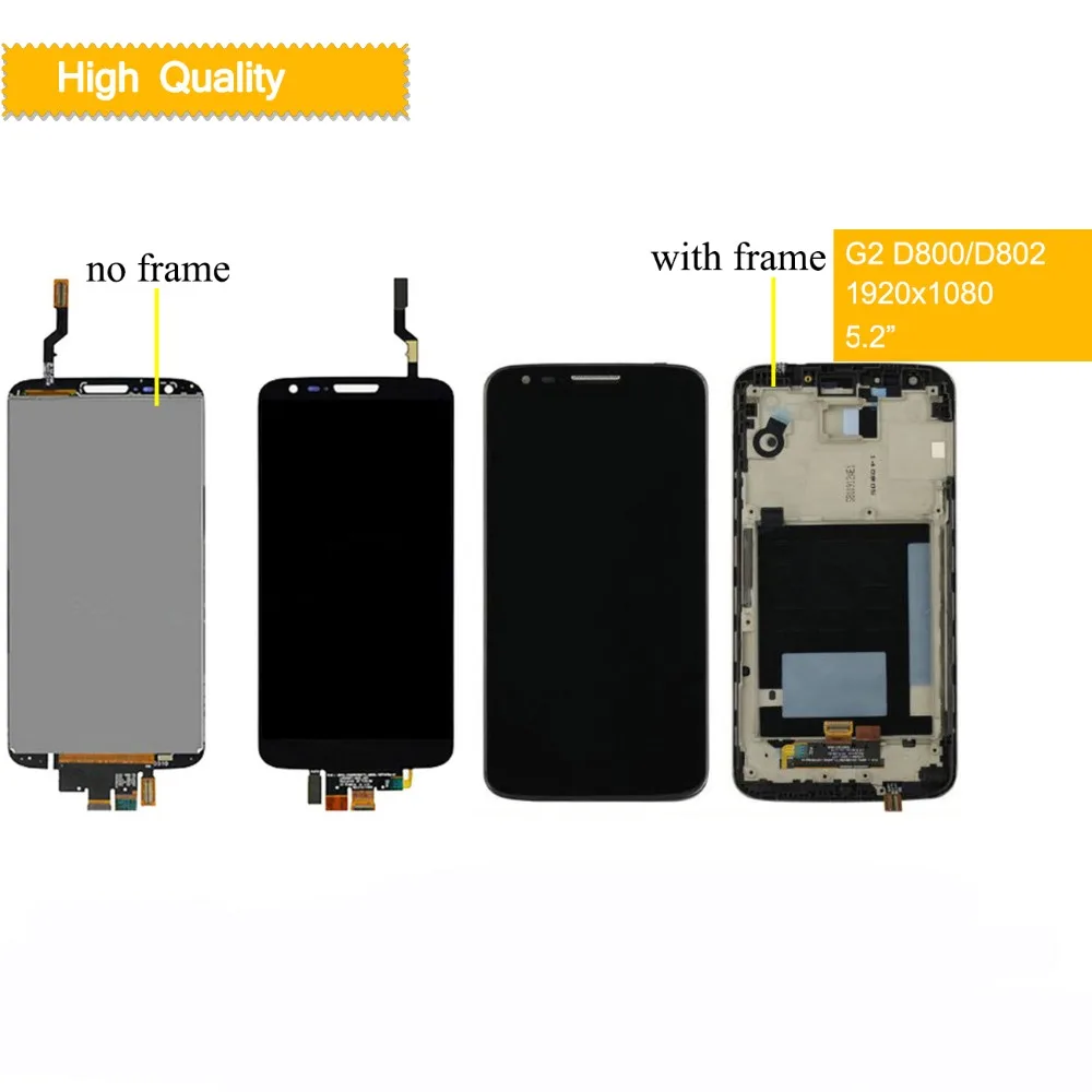 Оригинальный 5 2 ''для LG G2 ЖК дисплей сенсорный экран для LCD D800 D801 D802 D805 D803 VS980 F320