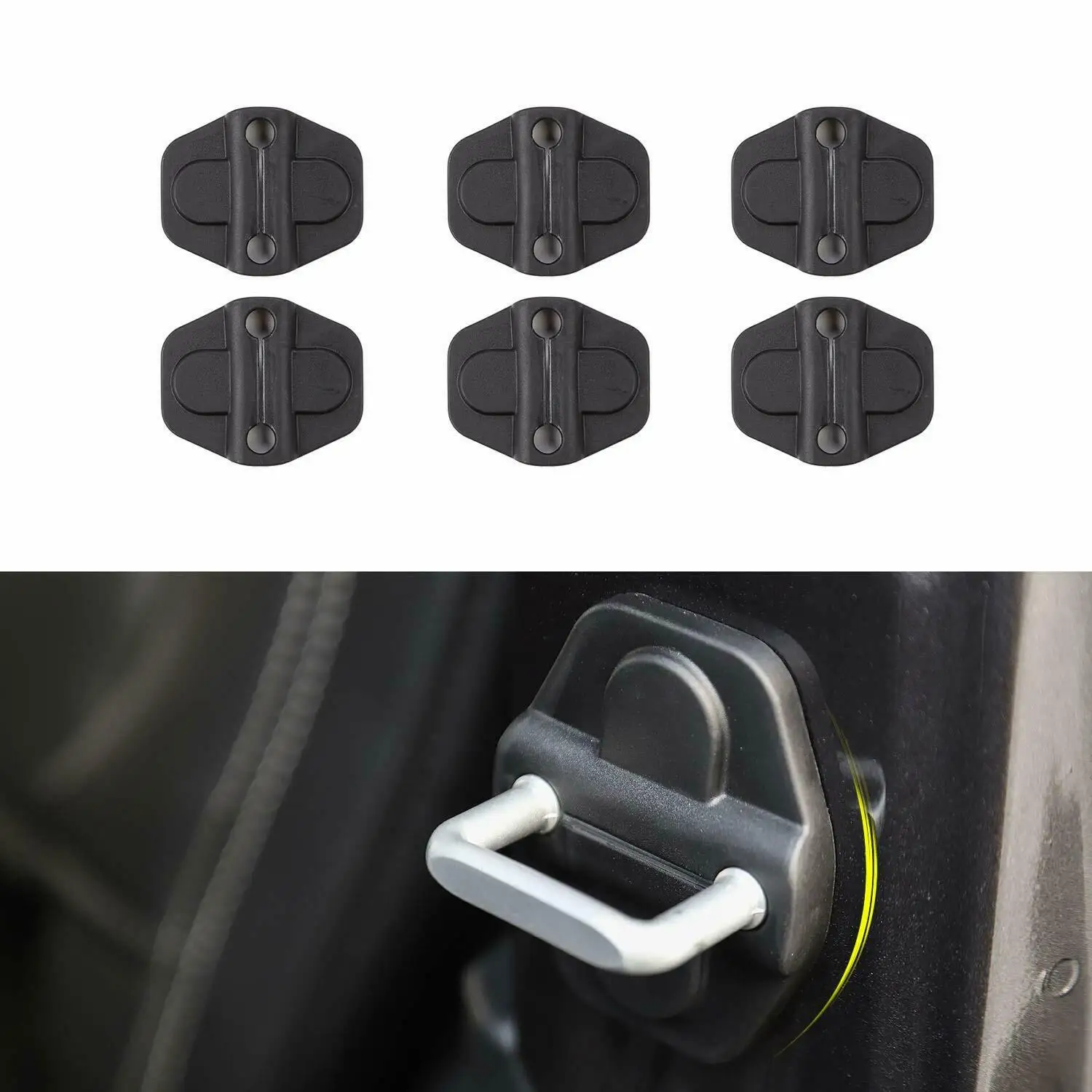 

Новый пригодный для 2108 для Jeep Wrangler JL 4 Двери Авто дверные замки Защитная автоматические наличники из 6 шт.