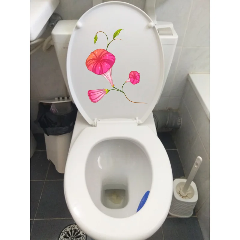 YOJA 18 1*21 4 см Мультяшные красные нарциссы WC сиденье для унитаза наклейки домашнего