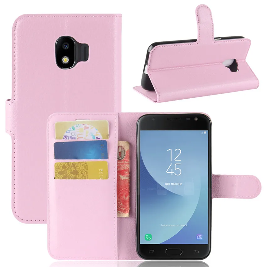 Чехол для телефона Samsung Galaxy J2 Pro 2018 чехол кошелек откидная кожаная задняя крышка