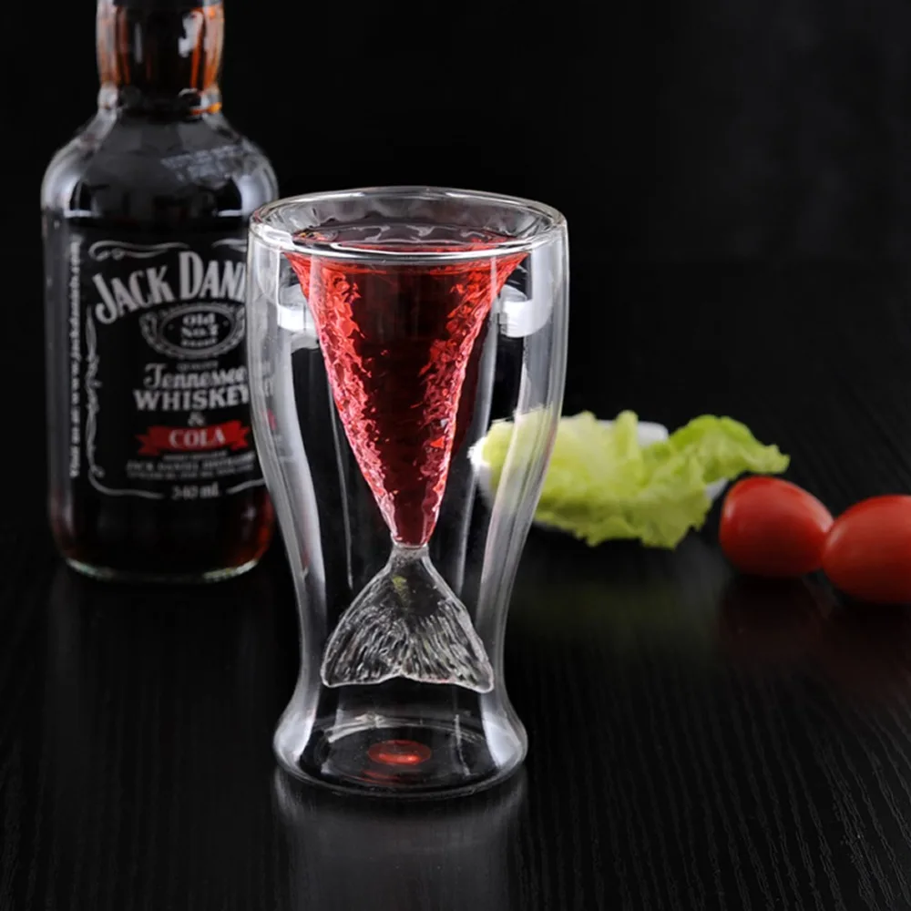 Новинка креативная Хрустальная кружка русалка стеклянная для водки напитков