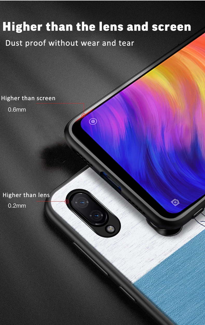 Для xiaomi redmi note 7 global чехол нескользящий Мягкий сенсорный чехол MOFi Оригинальная защитная задняя крышка redmi note 7 pro тканевый чехол s