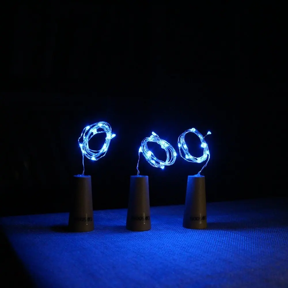 

15LED Wine Bottle Lights Cork Battery Powered LED Cork Shape DIY Christmas String Lights For Party Halloween Wedding HVR88