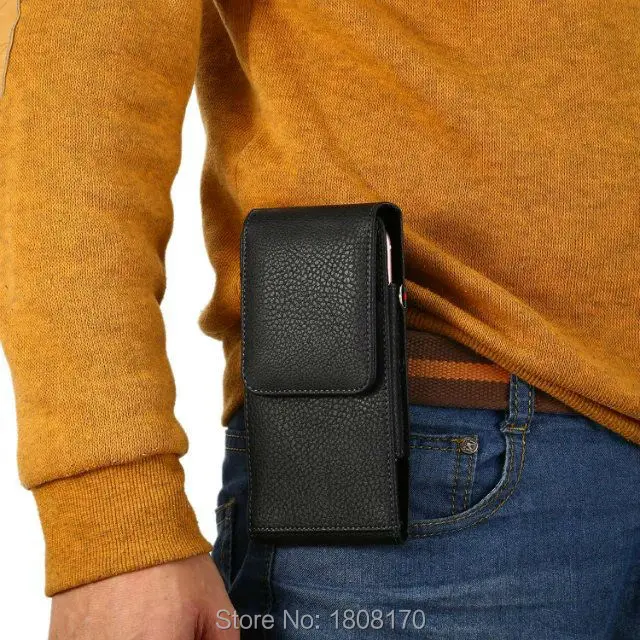 Универсальный зажим для ремня кожаный чехол с застежкой iPhone 7 6 S Plus Samsung Galaxy S8 S6 S7