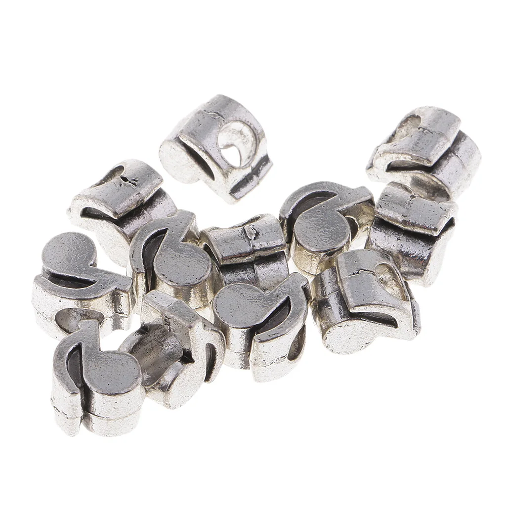 Pack of 12 Beautiful Large Hole Beads Metal Decorative for Clothing Bags Shoes Bracelet Decor | Дом и сад